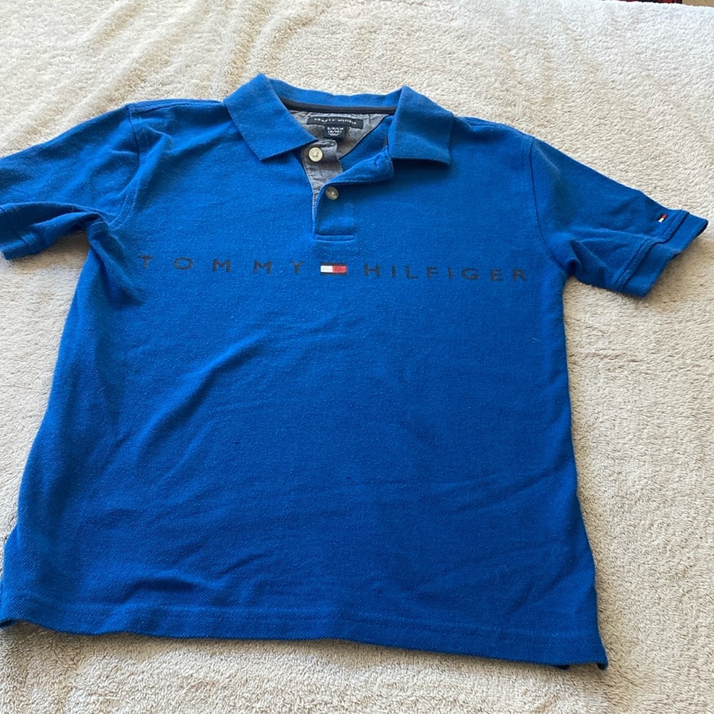Boys Tommy Hilfiger Blue Polo Shirt